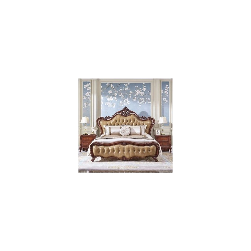 Double - Royal classic carved bed Mulyoharjo Furniture Wholesale