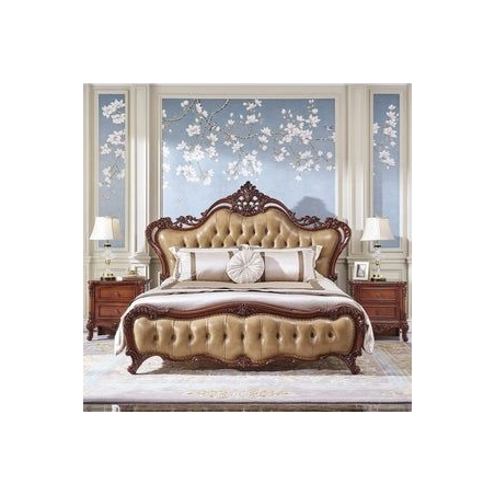 Double - Royal classic carved bed Mulyoharjo Furniture Wholesale