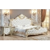 Queen - Timeless painted carved bed in classic style Mulyoharjo Furniture Exporter