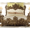 King - Timeless painted carved bed in classic style Mulyoharjo Furniture White-Label