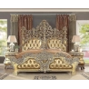 King - Hand-painted classic bed with carved details Mulyoharjo Furniture Villa