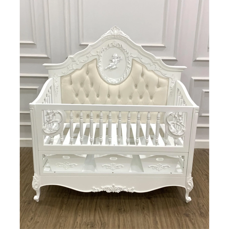 French Classic Luxury Baby Crib Mulyoharjo Furniture Wholesaler French Classic Luxury Baby Crib Mulyoharjo Furniture Wholesaler