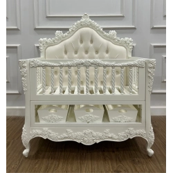 French Classic Luxury Baby Crib Mulyoharjo Furniture Exporter