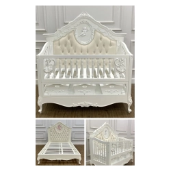 French Classic Luxury Baby Crib Mulyoharjo Furniture Export