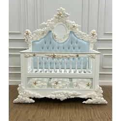 French Classic Luxury Baby Crib Mulyoharjo Furniture Wholesaler