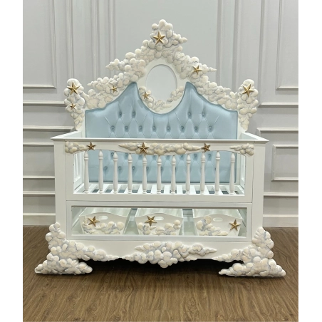 French Classic Luxury Baby Crib Mulyoharjo Furniture Wholesaler