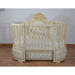 French Classic Luxury Baby Crib Mulyoharjo Furniture Supplier