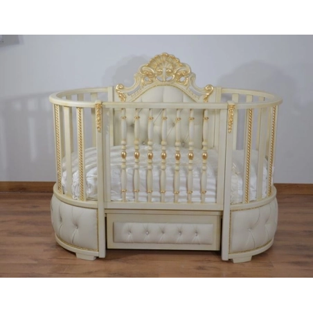 French Classic Luxury Baby Crib Mulyoharjo Furniture Wholesaler