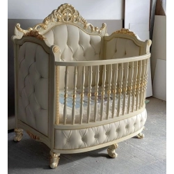 French Classic Luxury Baby Crib Mulyoharjo Furniture Supplier