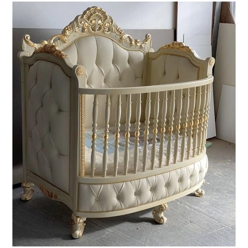 French Classic Luxury Baby Crib Mulyoharjo Furniture Supplier French Classic Luxury Baby Crib Mulyoharjo Furniture Supplier