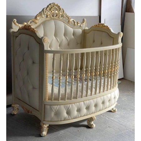 French Classic Luxury Baby Crib Mulyoharjo Furniture Supplier