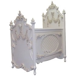 French Classic Luxury Baby Crib Mulyoharjo Furniture Manufacturer