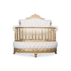 French Classic Luxury Baby Crib Mulyoharjo Furniture Export