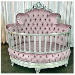 French Classic Luxury Baby Crib Mulyoharjo Furniture Export