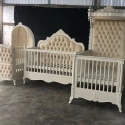 French Classic Luxury Baby Crib Mulyoharjo Furniture Export