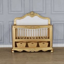 French Classic Luxury Baby Crib Mulyoharjo Furniture Supplier