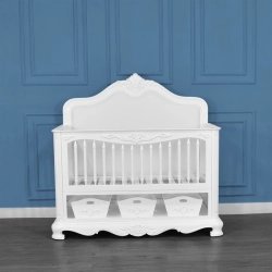 French Classic Luxury Baby Crib Mulyoharjo Furniture White-Labeled