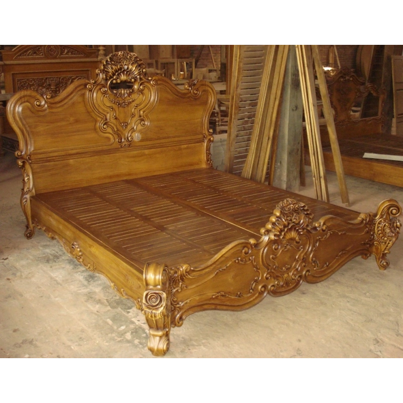 King - French-style classic bed for luxurious interiors Mulyoharjo Furniture Exporter