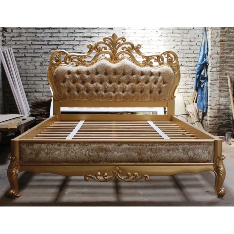 Queen - Small classic bed Mulyoharjo Furniture Exporter