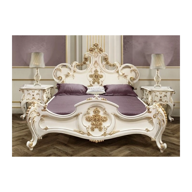 Double - Classic bed Indonesia Mulyoharjo Furniture White-Label