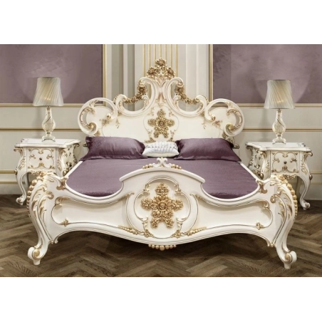 Double - Classic bed Indonesia Mulyoharjo Furniture White-Label