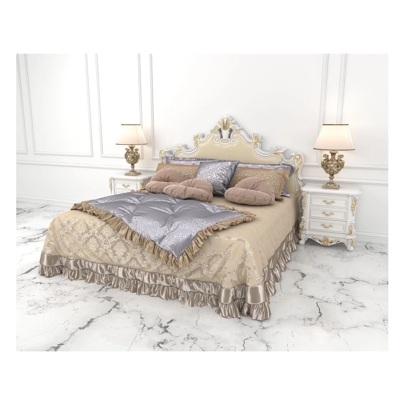 Mulyoharjo - Mahogany Wood Carved Bed Furniture White-Label