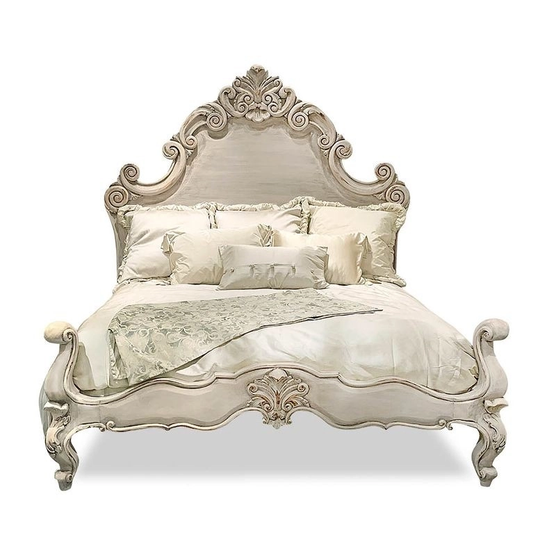 Mulyoharjo - Mahogany Wood Carved Bed Furniture White-Labeled