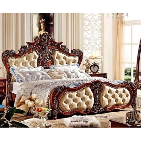 Mulyoharjo - Mahogany Wood Carved Bed Furniture Wholesaler