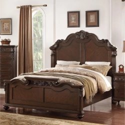 Mulyoharjo - Mahogany Wood Carved Bed Furniture White-Labeled