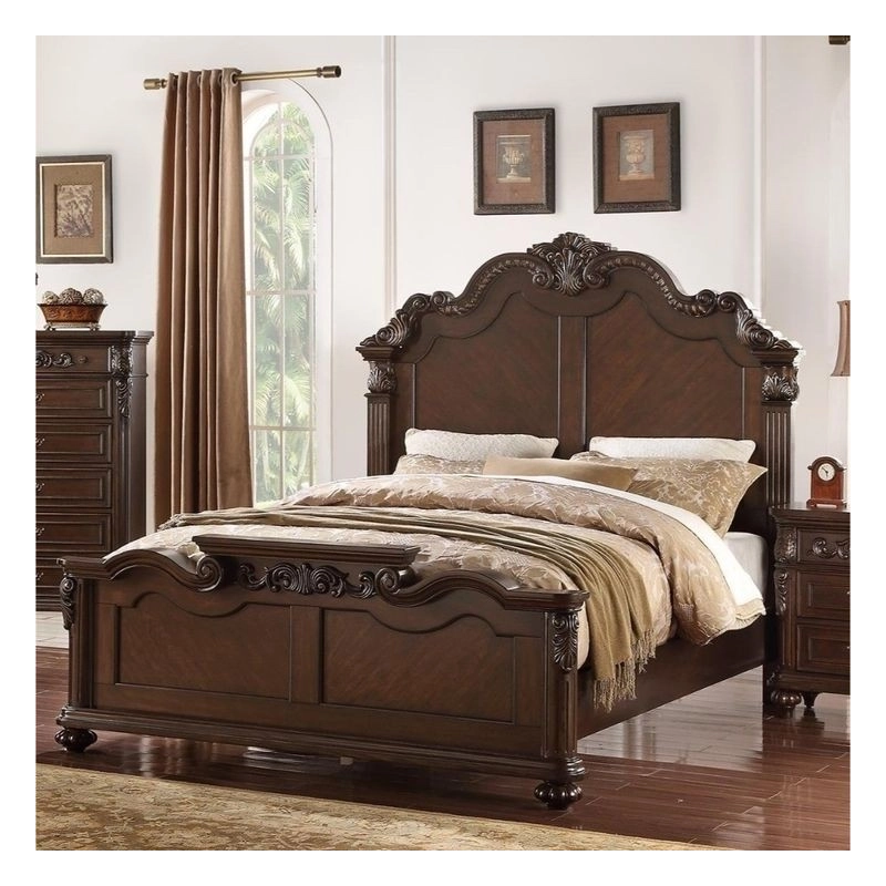 Mulyoharjo - Mahogany Wood Carved Bed Furniture White-Labeled Mulyoharjo - Mahogany Wood Carved Bed Furniture White-Labeled