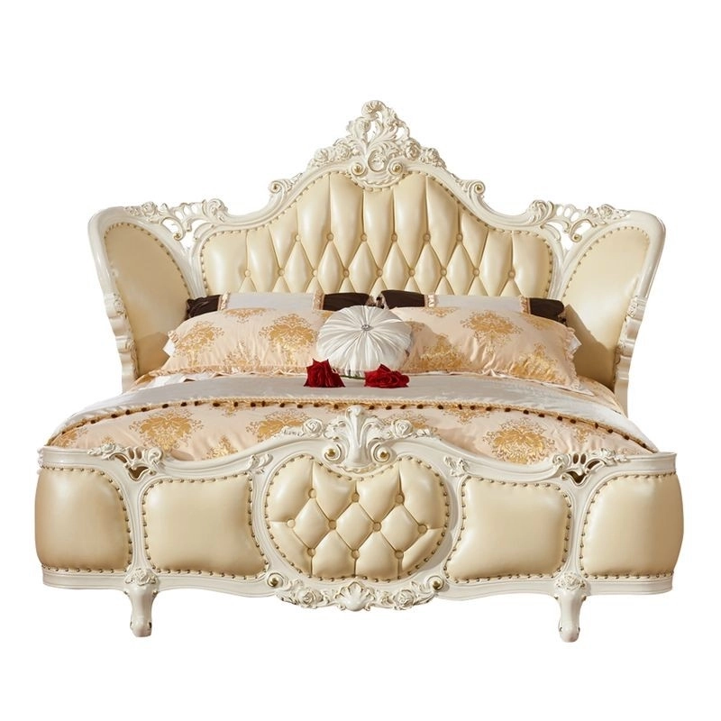 Queen - Baroque classic bed Furniture White-Label