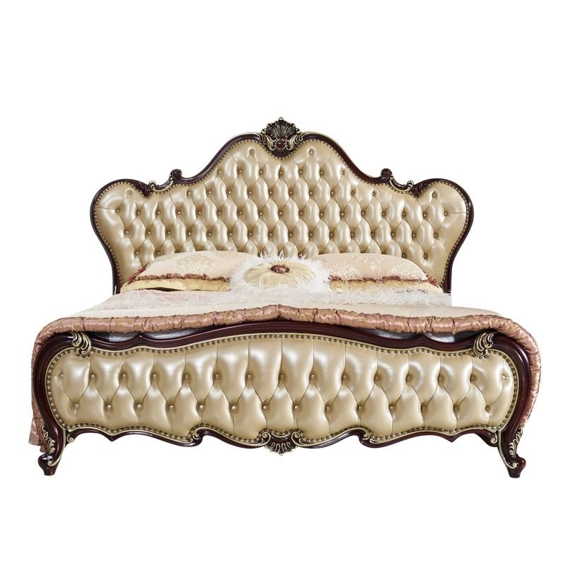 King - Handcrafted classic bed Furniture White-Label