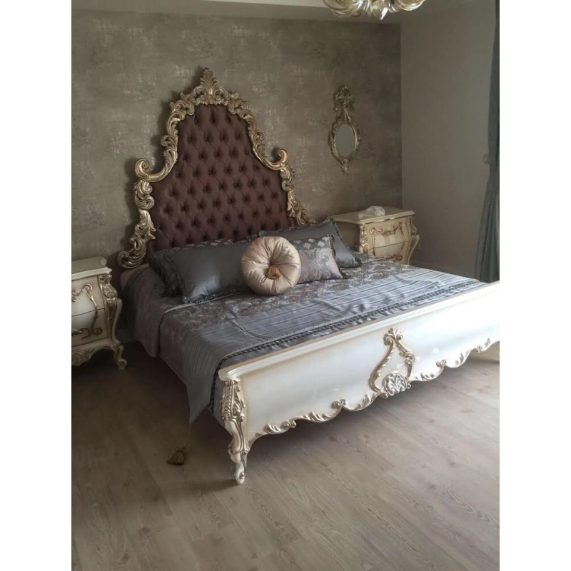 Queen - Rustic classic bed Furniture White-Label Queen - Rustic classic bed Furniture White-Label