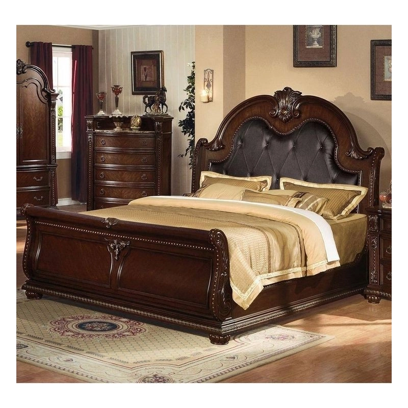 Double - Art Classic Hand Carved Painted Bed Furniture Jepara