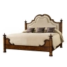 Double - Art Classic Hand Carved Painted Bed Furniture Indonesia