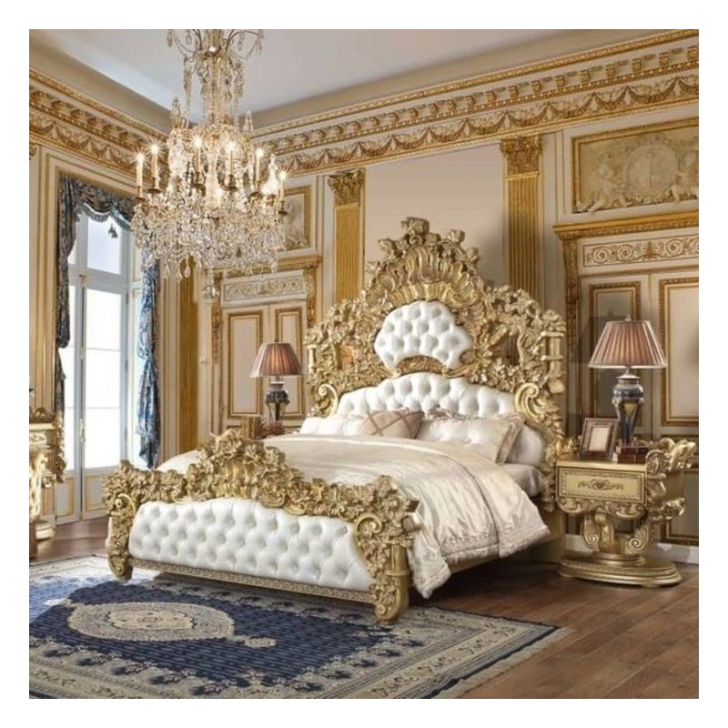 Super King - Art Classic Hand Carved Painted Bed Furniture Manufacturer