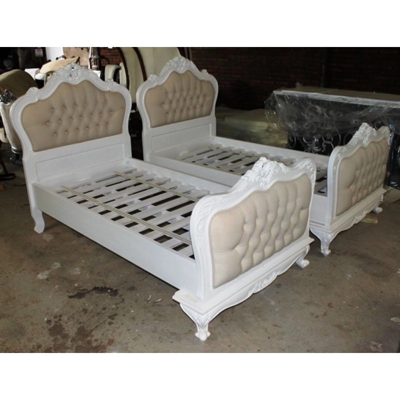 King - Art Classic Hand Carved Painted Bed Furniture Indonesia