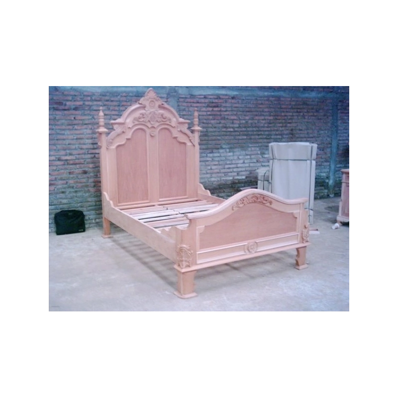 Double XL - Art Classic Hand Carved Painted Bed Furniture Produce