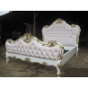 Double - Art Classic Hand Carved Painted Bed Furniture White-Label