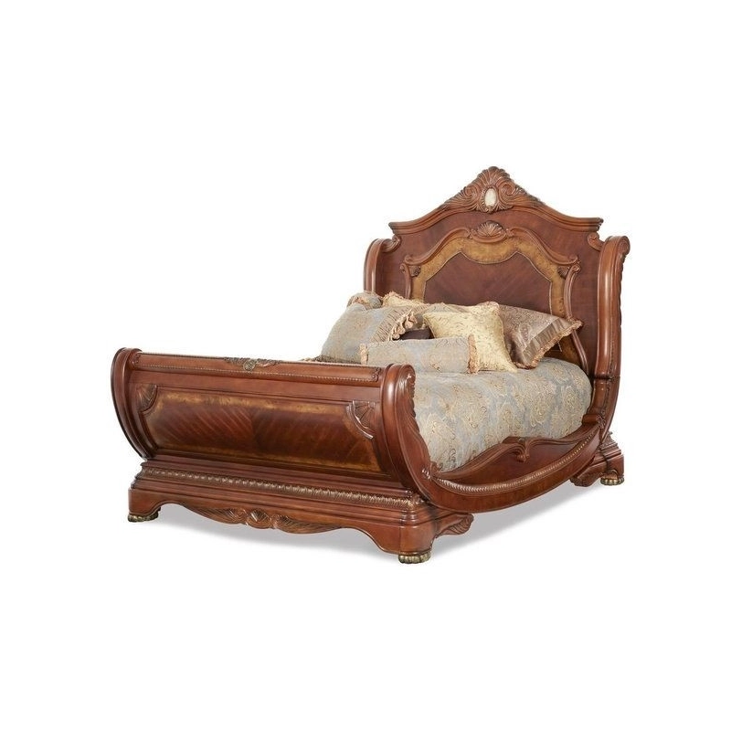 Super King - Art Classic Hand Carved Painted Bed Furniture Indonesia