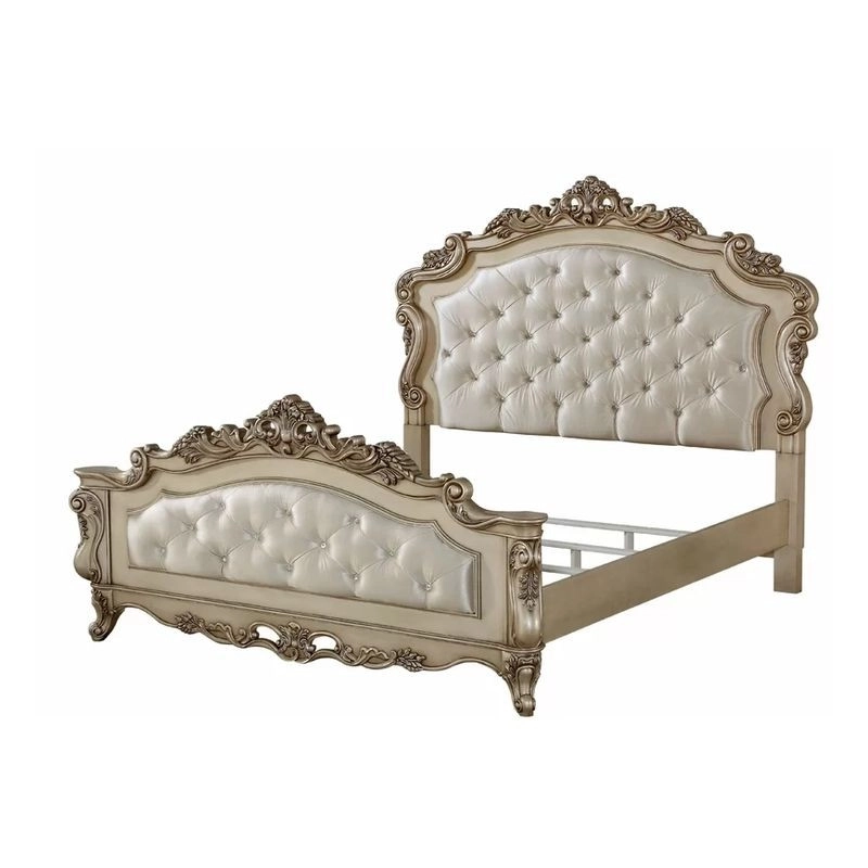 Double XL - Art Classic Hand Carved Painted Bed Furniture Wholesale