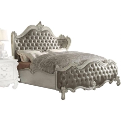 Double XL - Rococo carved classic bed from Jepara Furniture White-Label