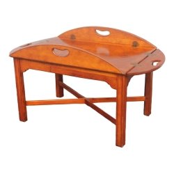 Mulyoharjo Vintage Traditional Burl Wood Tray Coffee Table Furniture Supplier Indonesia