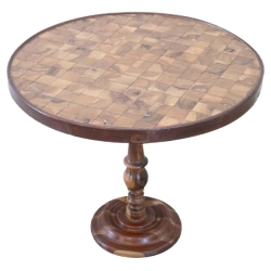 Mulyoharjo Vintage Marquetry Wood Coffee Table, 1930s Furniture Supplier Indonesia