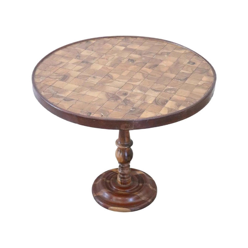 Mulyoharjo Vintage Marquetry Wood Coffee Table, 1930s Furniture Supplier Indonesia