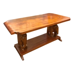 Mulyoharjo Elephant Coffee Table in Carved Wood, 1960s Furniture Supplier Indonesia