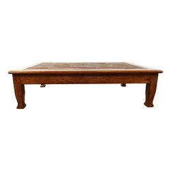 Mulyoharjo Vintage Wood and Bamboo Coffee Table, 1980s Furniture Supplier Indonesia