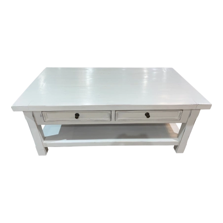 Mulyoharjo Nadeau White Wood Coffee Table Furniture Supplier Indonesia