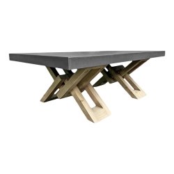 Mulyoharjo Charcoal Concrete & Wood Coffee Table Furniture Supplier Indonesia