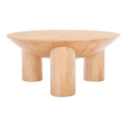 Mulyoharjo Calhoun Round Wood Coffee Table - Natural Furniture Supplier Indonesia